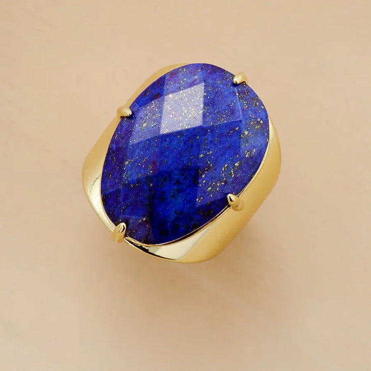 Anel de "fluidez" em lapis-lazuli ecomboutique167