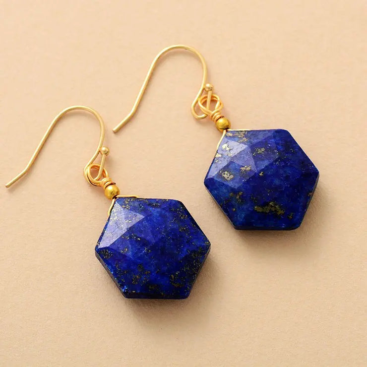 Brincos "fides" em Lapis-lazuli ecomboutique167