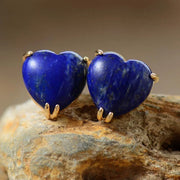 Brincos de "coração" em Lapis-Lazuli ecomboutique167