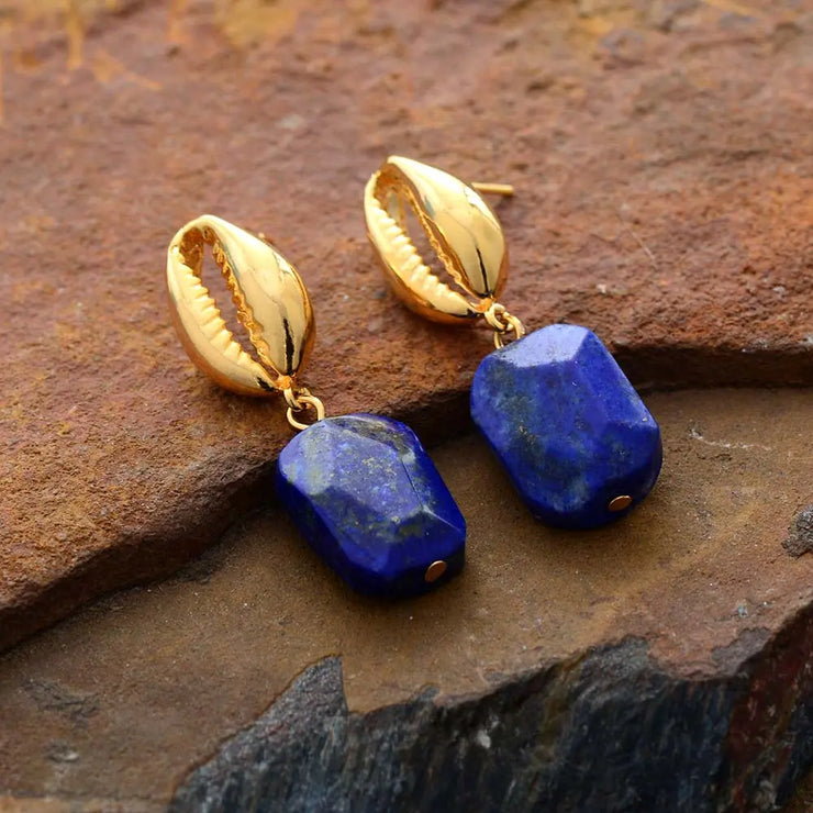 Brincos de "nobreza" em Lapis-Lazuli ecomboutique167