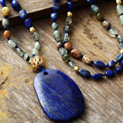 Colar de lapis-lazuli e Jaspe ecomboutique167
